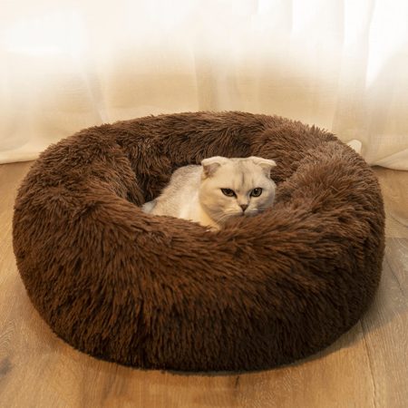 Cozy Round Pet Bed-Donut Cuddler for Dogs and Cats