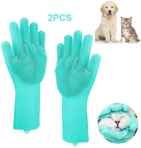Pet Grooming Gloves- Bath, Shampoo, Scrub, and Hair Removal
