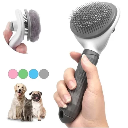 Self-Cleaning Pet Brush: Grooming Bliss for Cats & Dogs