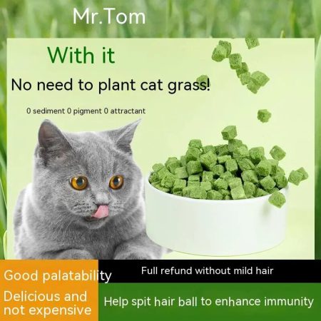 Cat Grass Grain Chicken Cat Grass Hair Catnip Cookie Cat Snack Pet Row Hairball Cat Freeze-Dried, Nutritious, Cat Supplies
